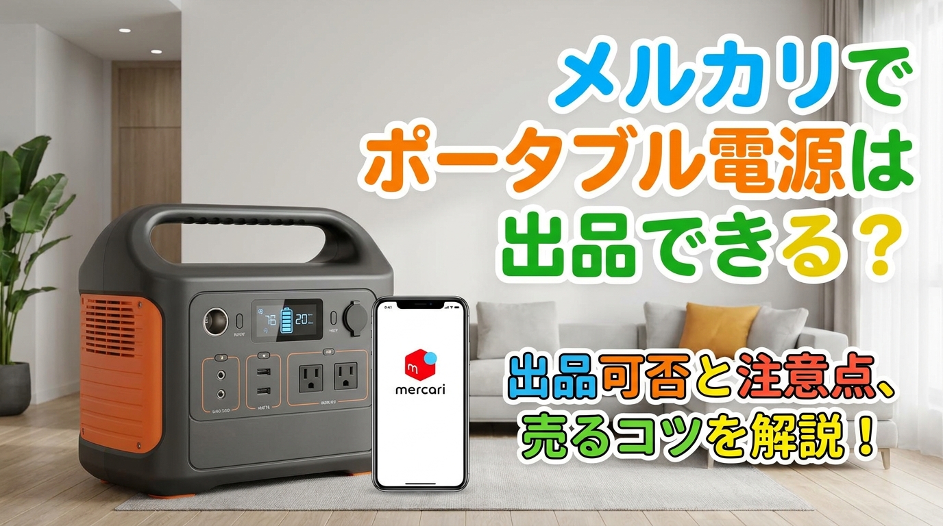 メルカリでポータブル電源は出品できる？