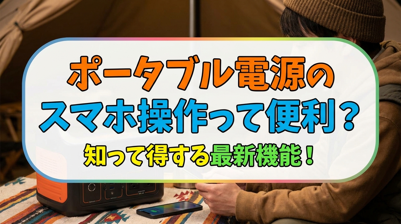 ポータブル電源のスマホ操作って便利？