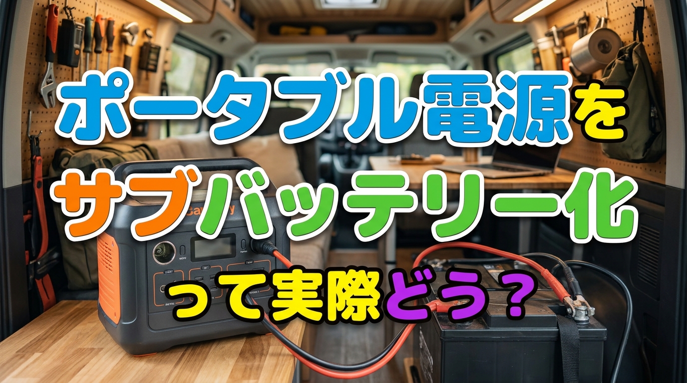 ポータブル電源をサブバッテリー化って実際どう？