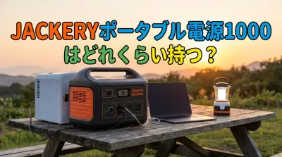 jackeryポータブル電源1000はどれくらい持つ？