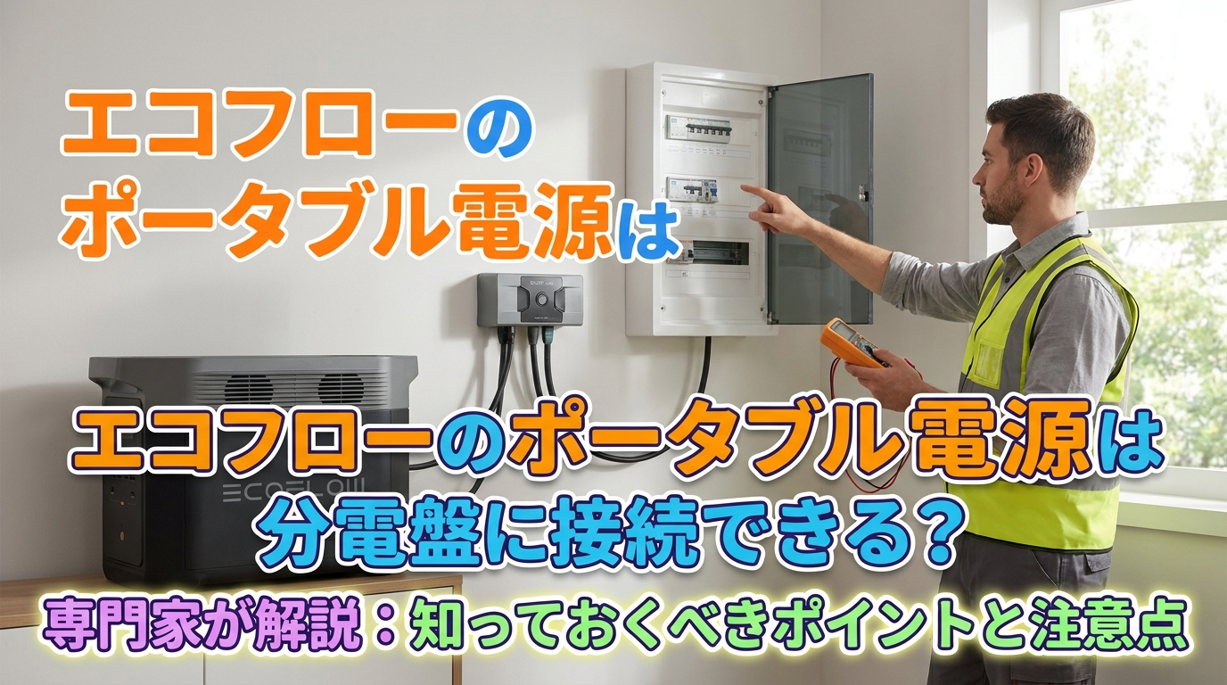 エコフローのポータブル電源は分電盤に接続できる？