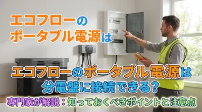 エコフローのポータブル電源は分電盤に接続できる？
