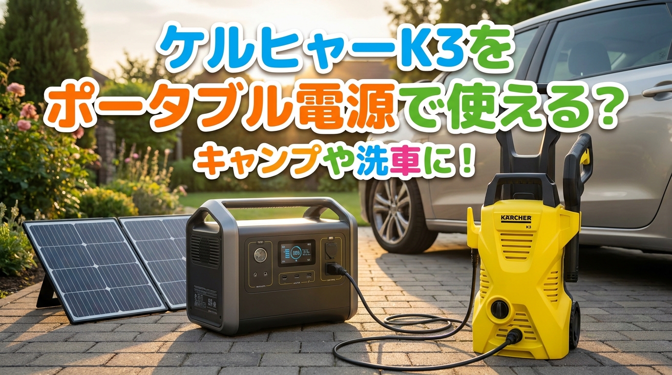 ケルヒャーK3をポータブル電源で使える？
