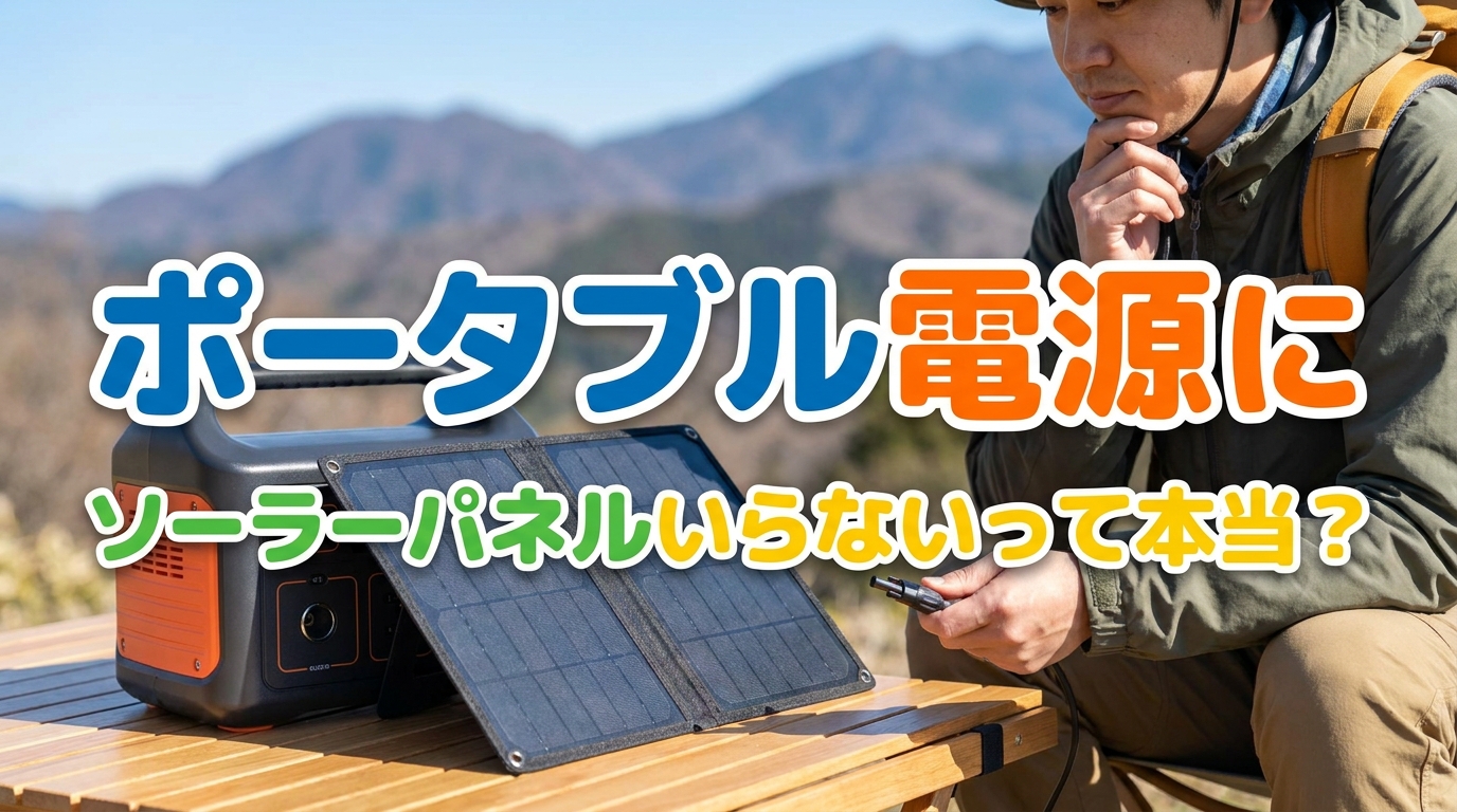 ポータブル電源にソーラーパネルいらないって本当？