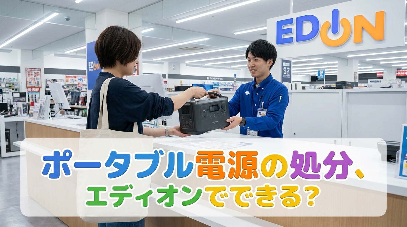 ポータブル電源の処分、エディオンでできる？