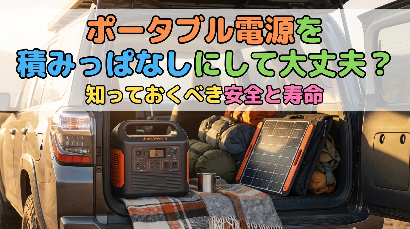ポータブル電源を積みっぱなしにして大丈夫？