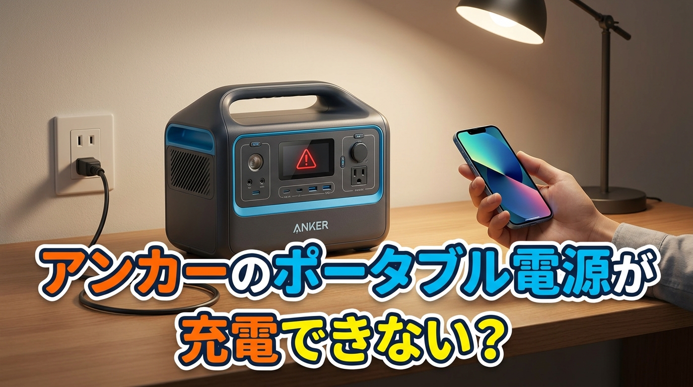 アンカーのポータブル電源が充電できない？