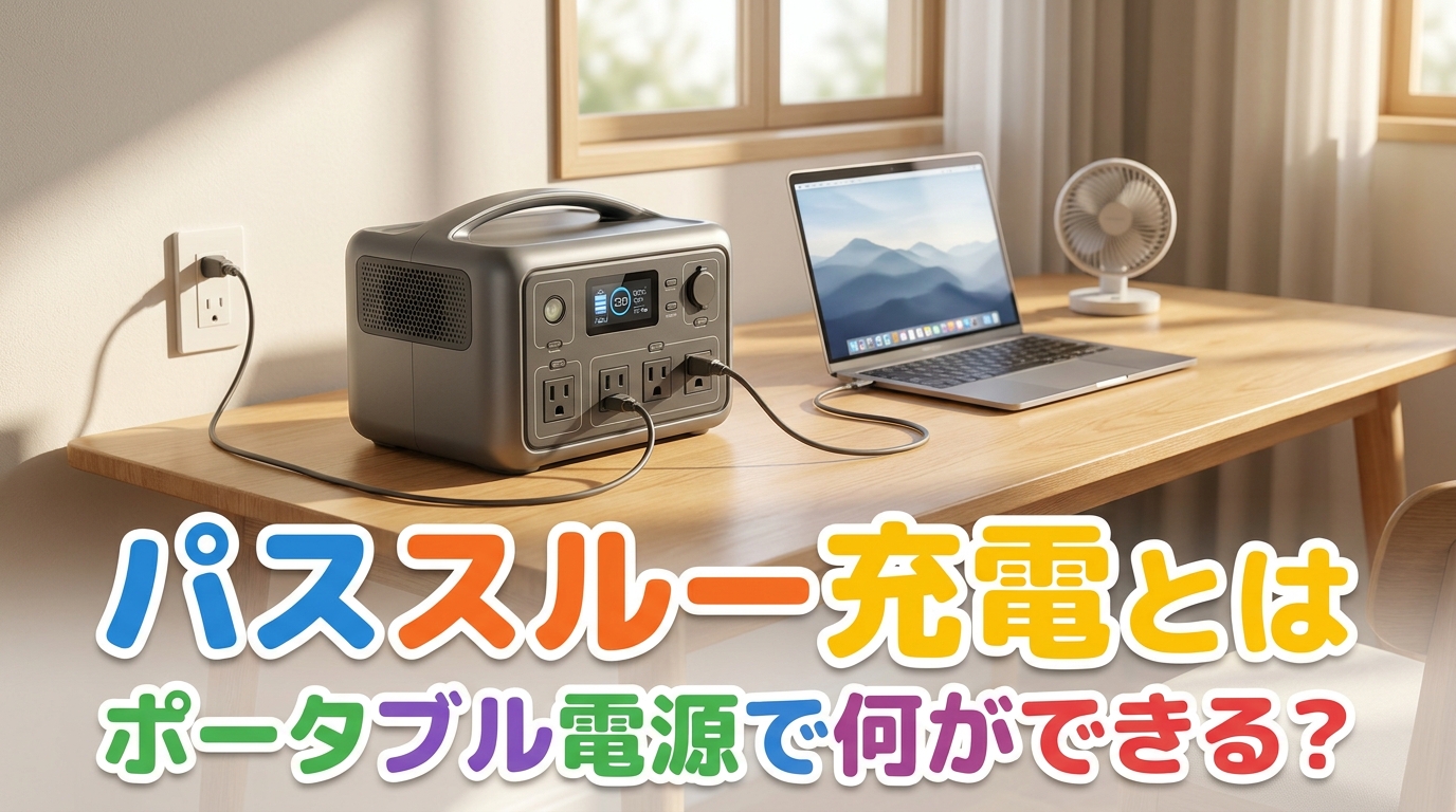パススルー充電とはポータブル電源で何ができる？