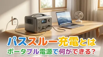パススルー充電とはポータブル電源で何ができる？