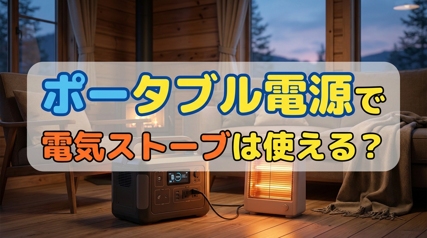 ポータブル電源で電気ストーブは使える？