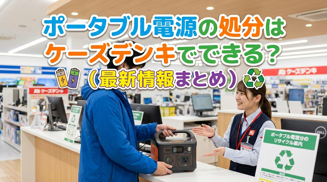 ポータブル電源の処分はケーズデンキでできる？