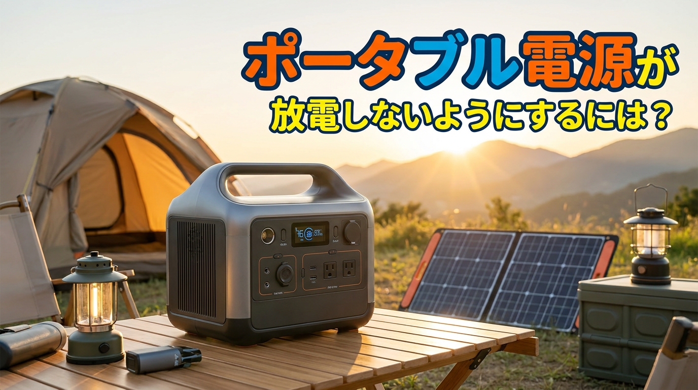 ポータブル電源が放電しないようにするには？