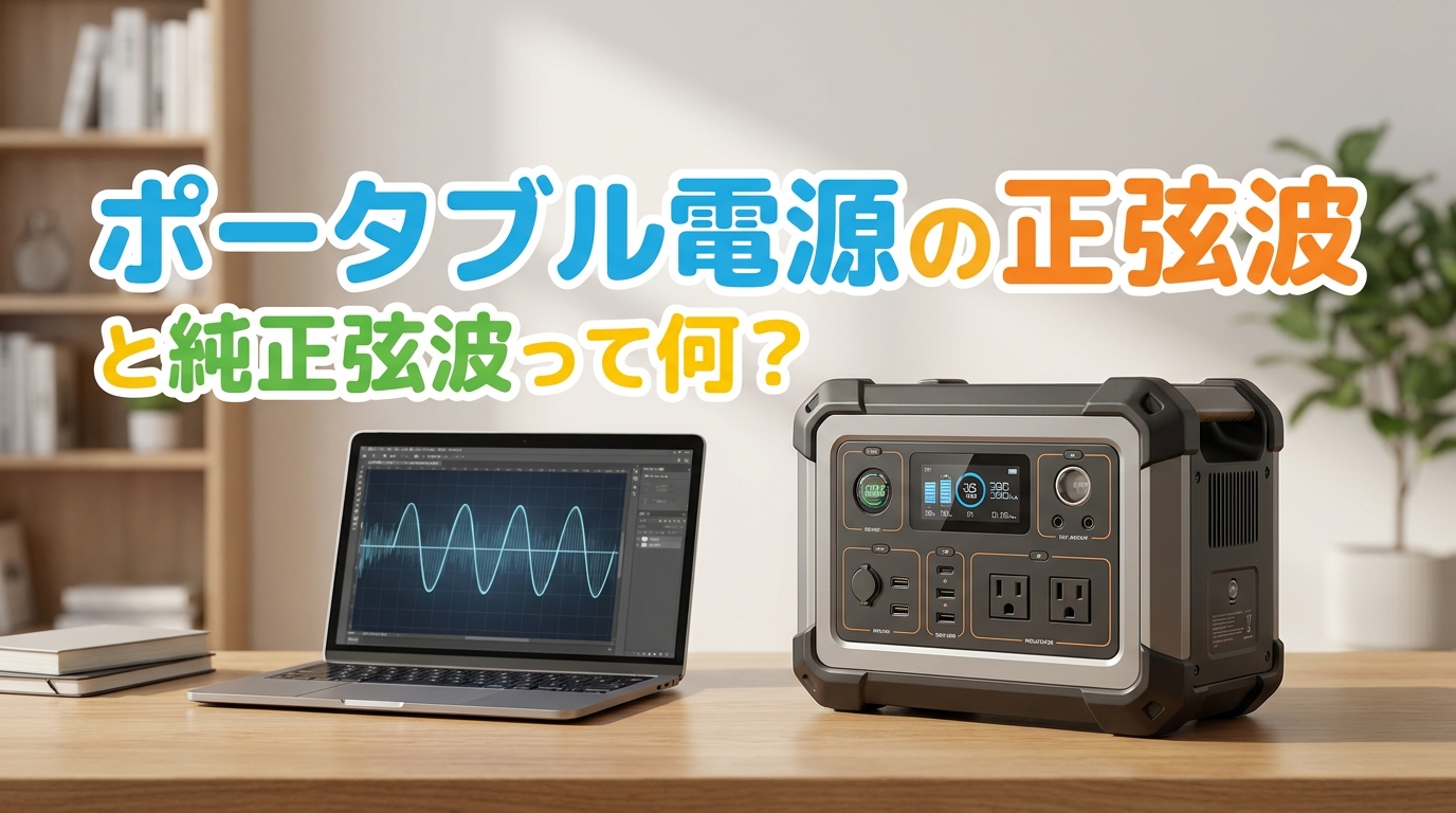 ポータブル電源の正弦波と純正弦波って何？