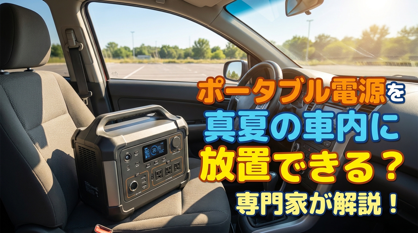 ポータブル電源を真夏の車内に放置できる？