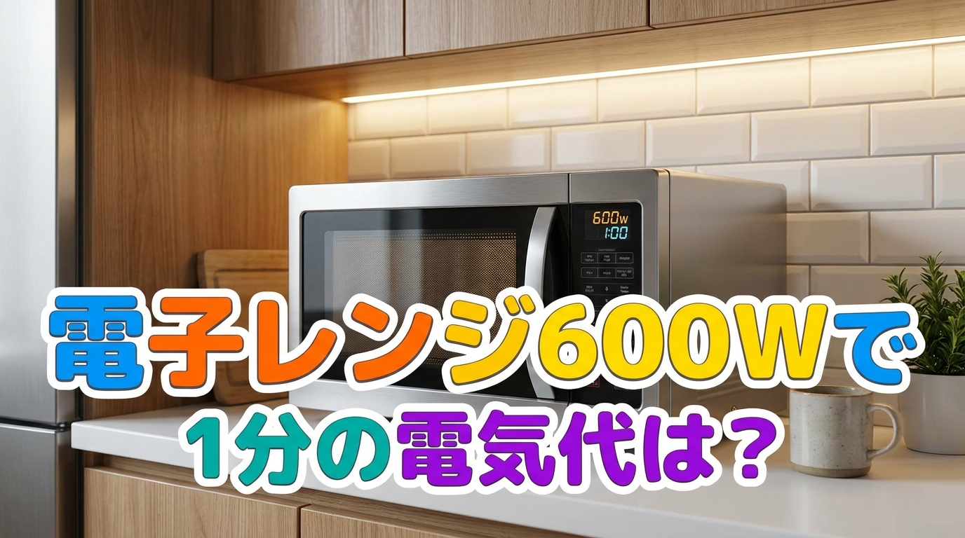 電子レンジ600Wで1分の電気代は？