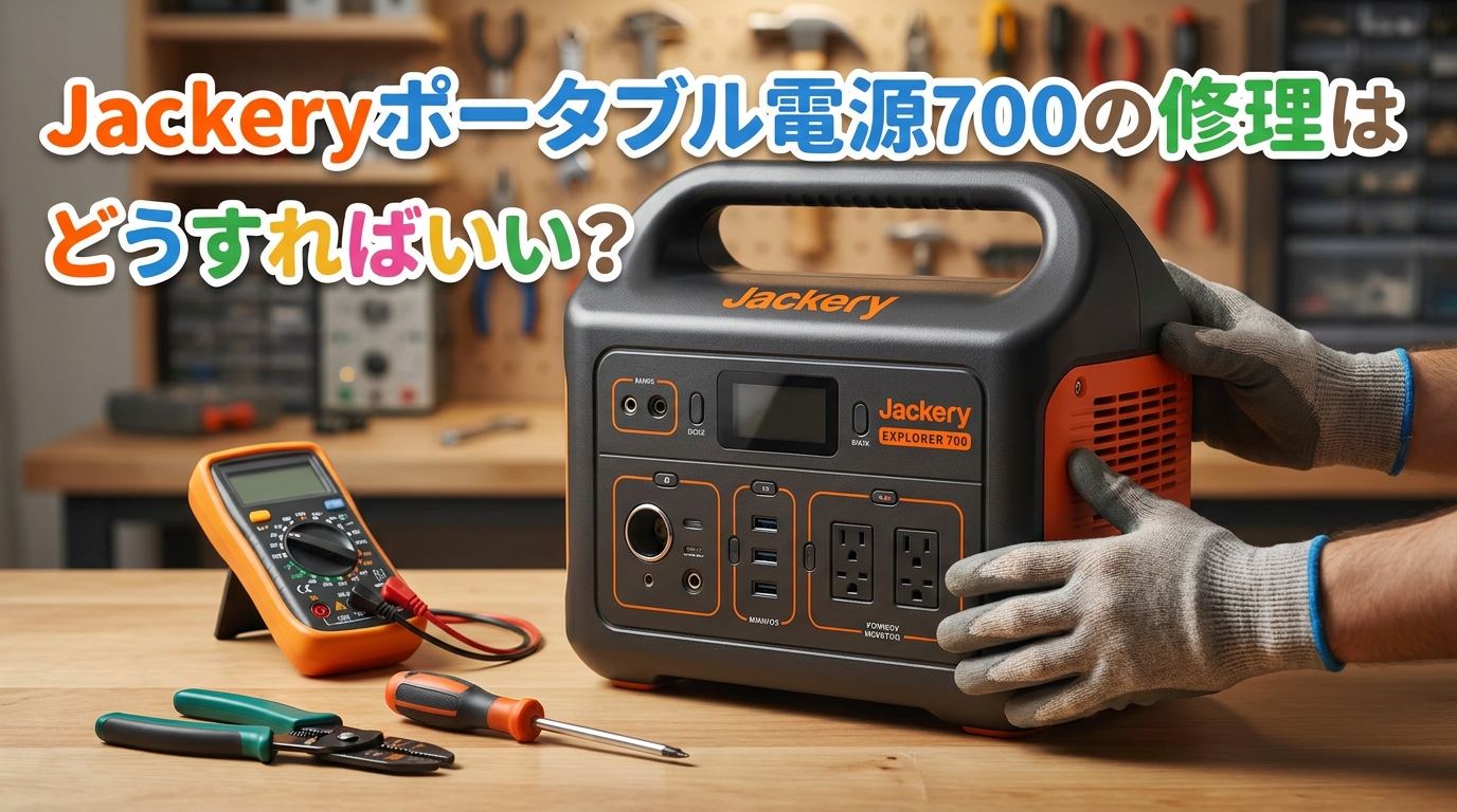 Jackeryポータブル電源700の修理はどうすればいい？