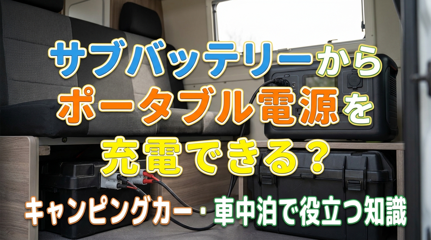 サブバッテリーからポータブル電源を充電できる？