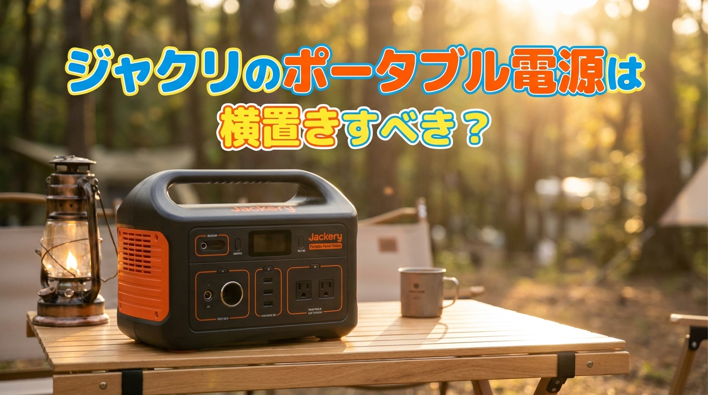 ジャクリのポータブル電源は横置きすべき？
