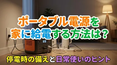 ポータブル電源を家に給電する方法は？