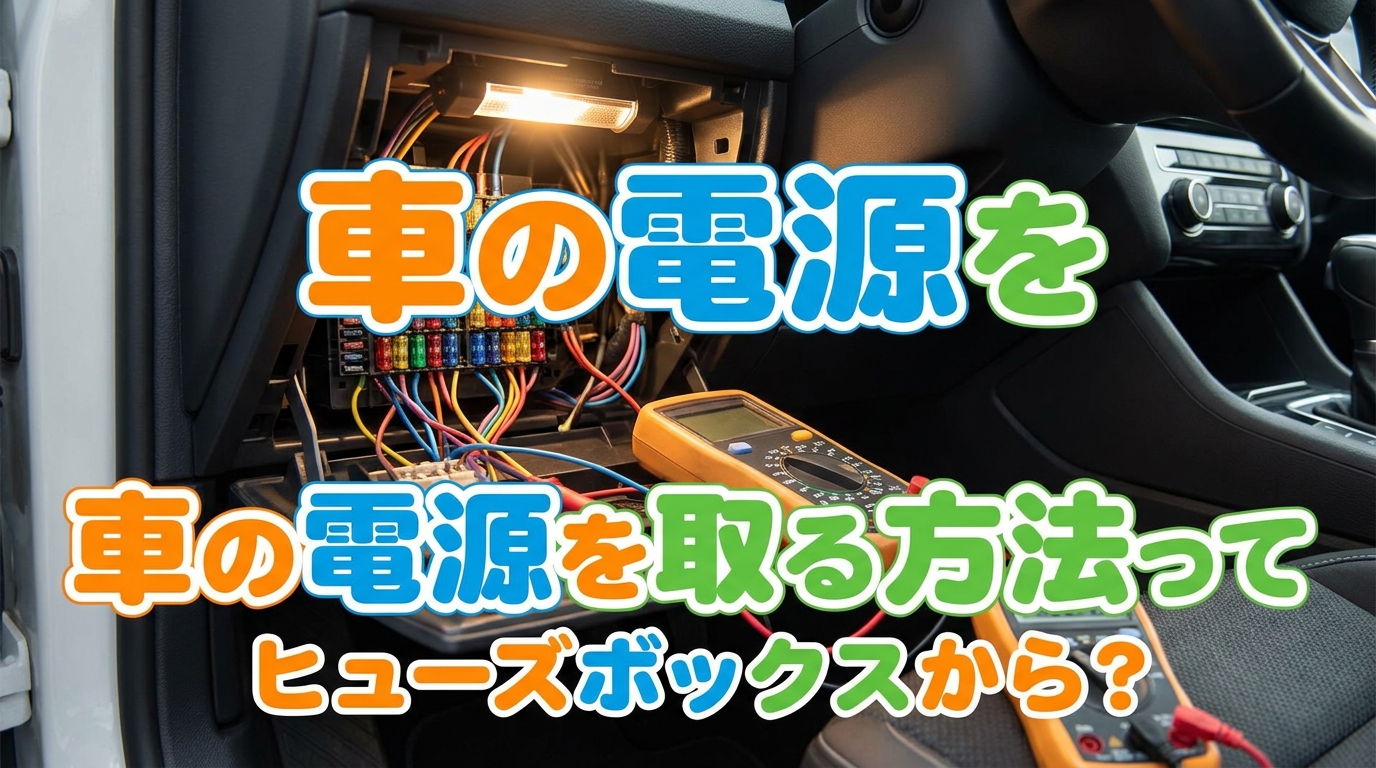 車の電源を取る方法ってヒューズボックスから？