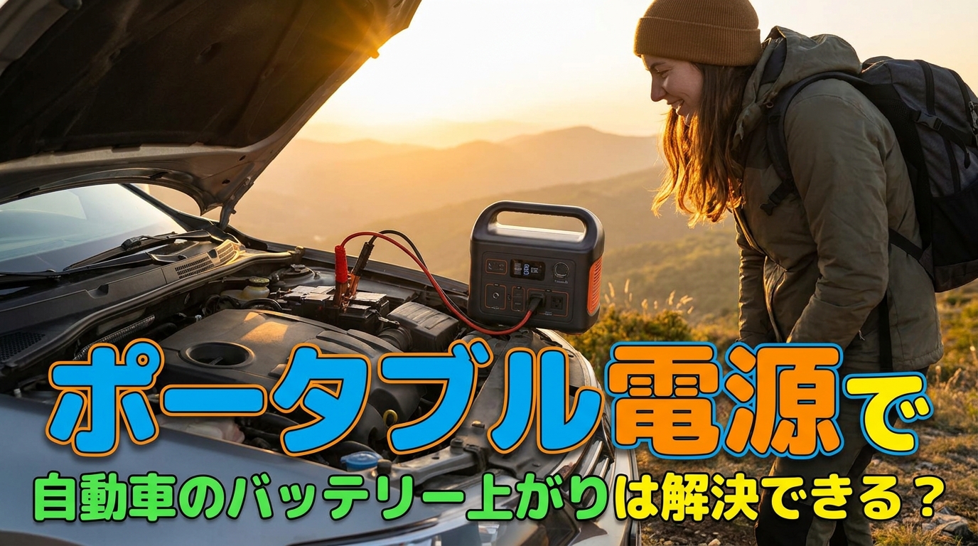 ポータブル電源で自動車のバッテリー上がりは解決できる？
