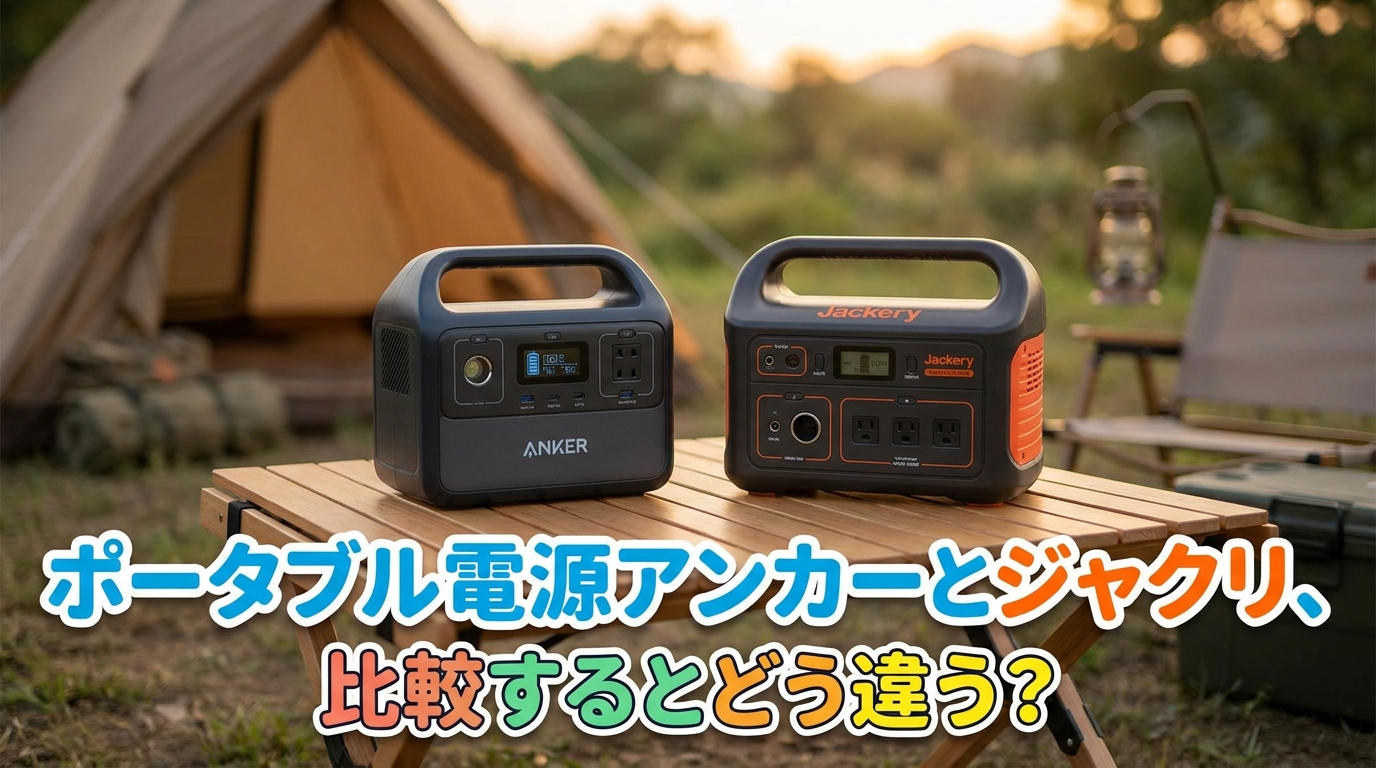 ポータブル電源アンカーとジャクリ、比較するとどう違う？