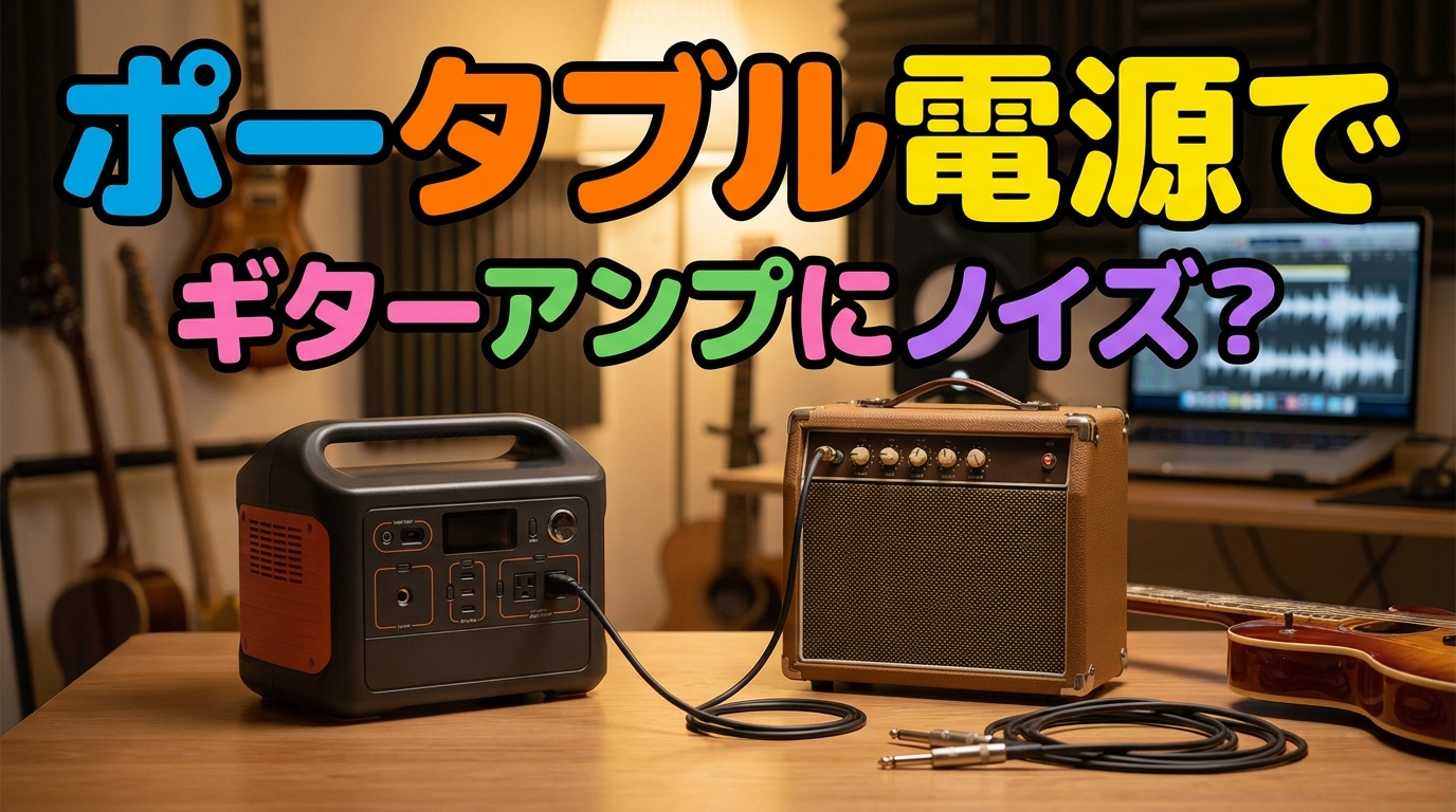 ポータブル電源でギターアンプにノイズ？