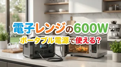 電子レンジの600Wはポータブル電源で使える？