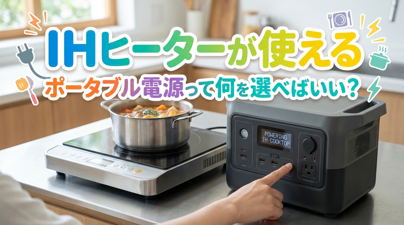 IHヒーターが使えるポータブル電源って何を選べばいい？