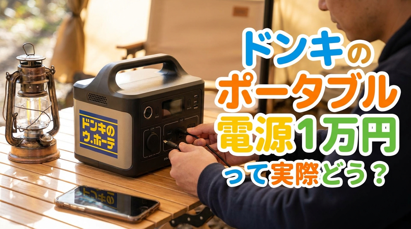 ドンキのポータブル電源1万円って実際どう?