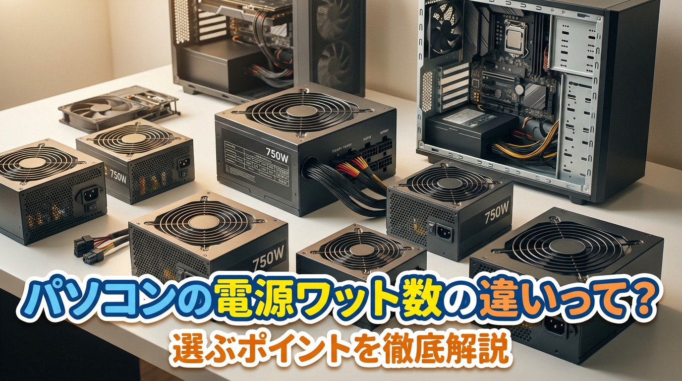 パソコンの電源ワット数の違いって？
