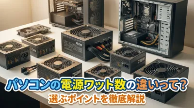 パソコンの電源ワット数の違いって？