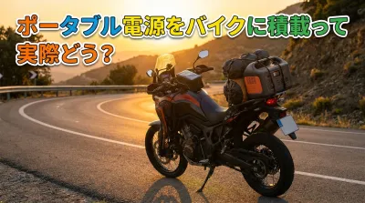 ポータブル電源をバイクに積載って実際どう？