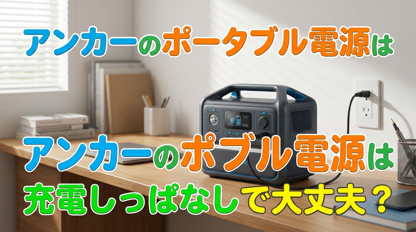アンカーのポータブル電源は充電しっぱなしで大丈夫？