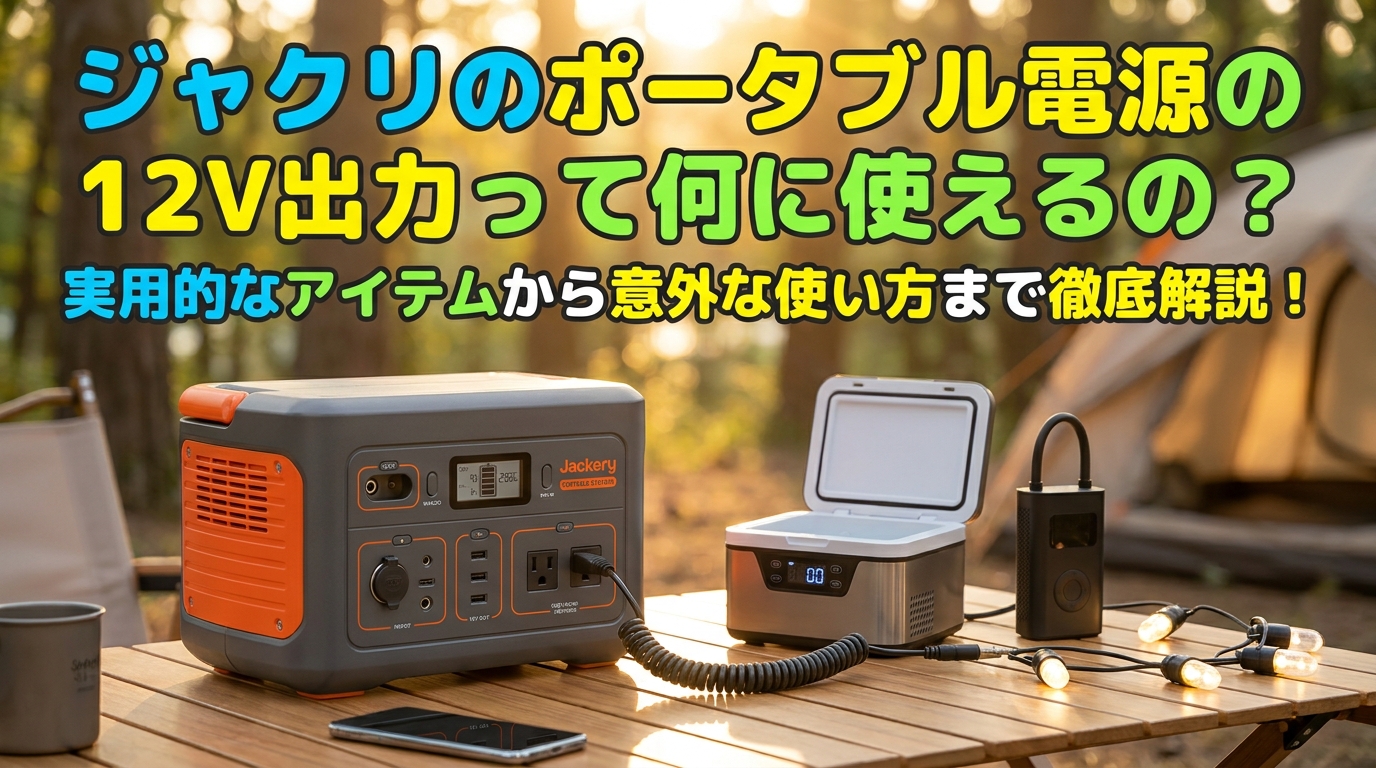 ジャクリのポータブル電源の12V出力って何に使えるの?