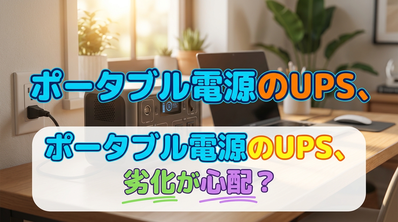 ポータブル電源のUPS、劣化が心配？