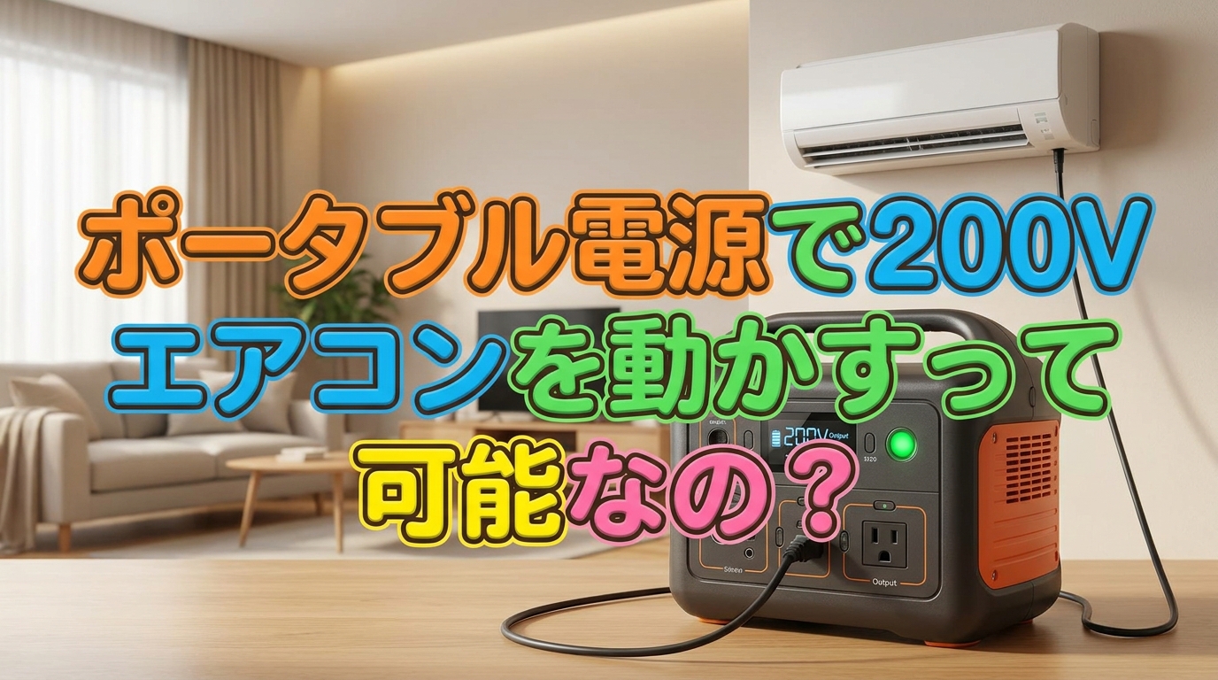 ポータブル電源で200Vエアコンを動かすって可能なの？