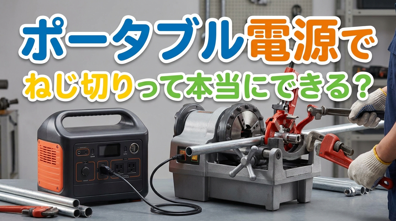 ポータブル電源でねじ切りって本当にできる?