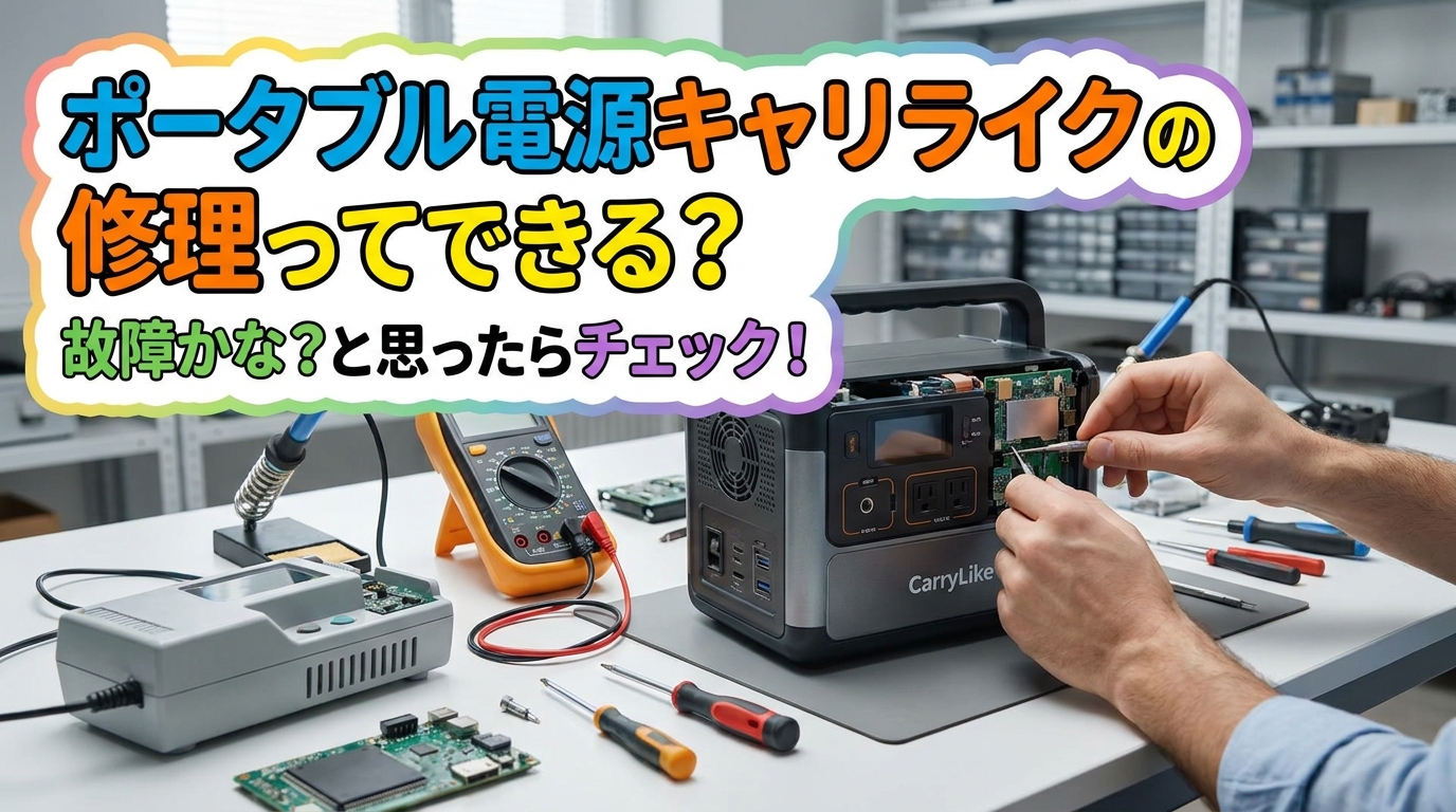 ポータブル電源キャリライクの修理ってできる？
