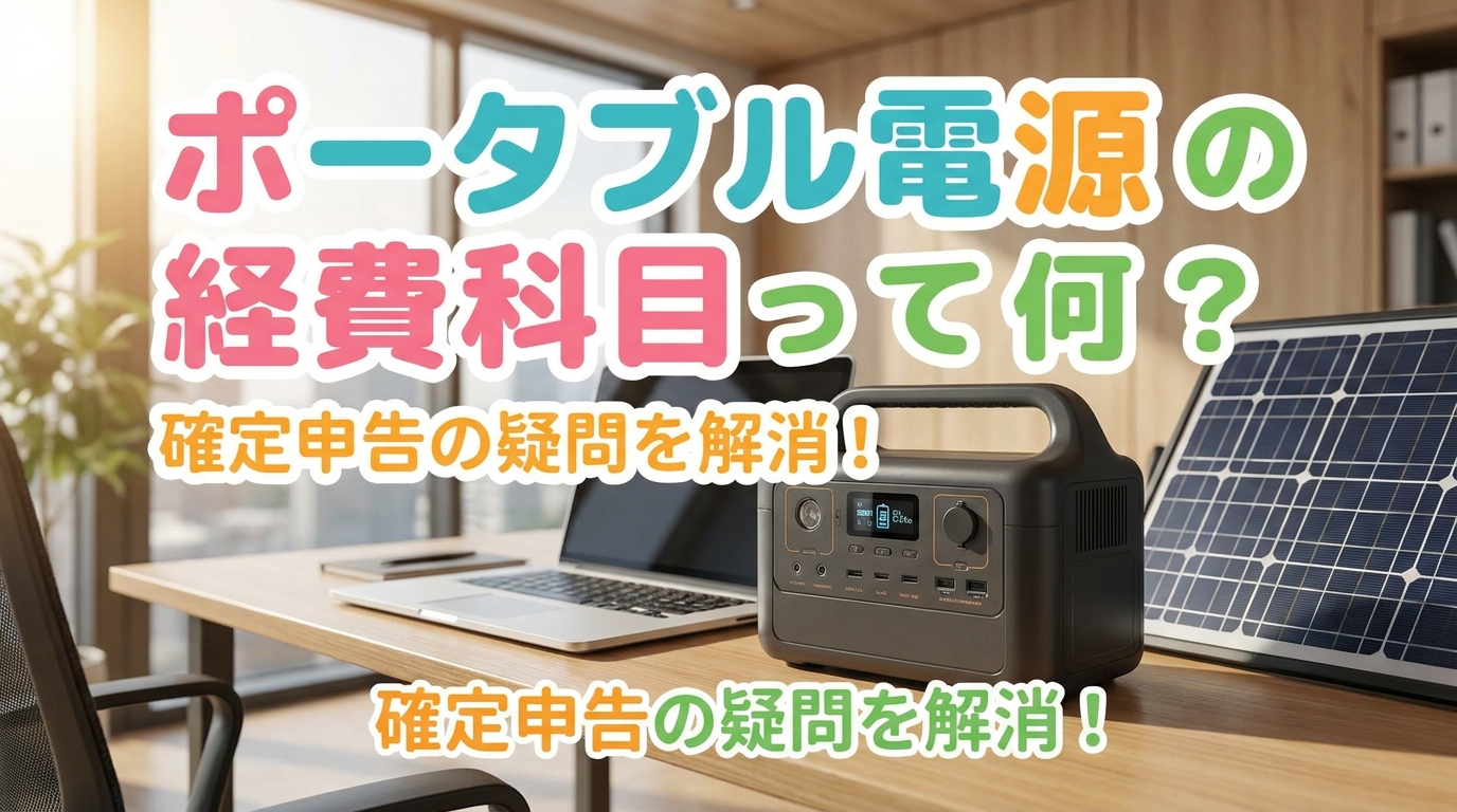 ポータブル電源の経費科目って何？