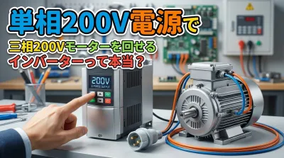 単相200V電源で三相200Vのモーターを回せるインバーターって本当？