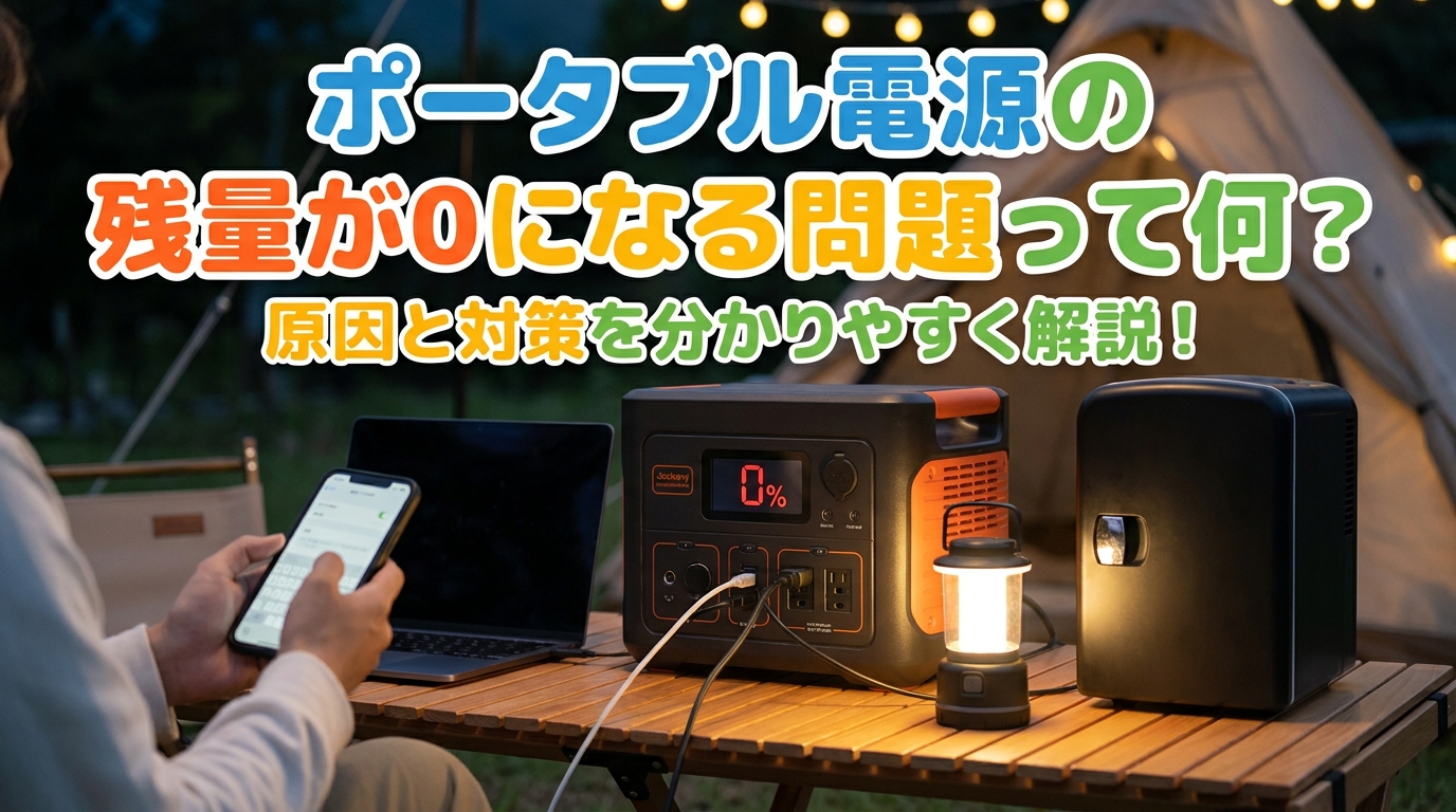 ポータブル電源の残量が0になる問題って何？