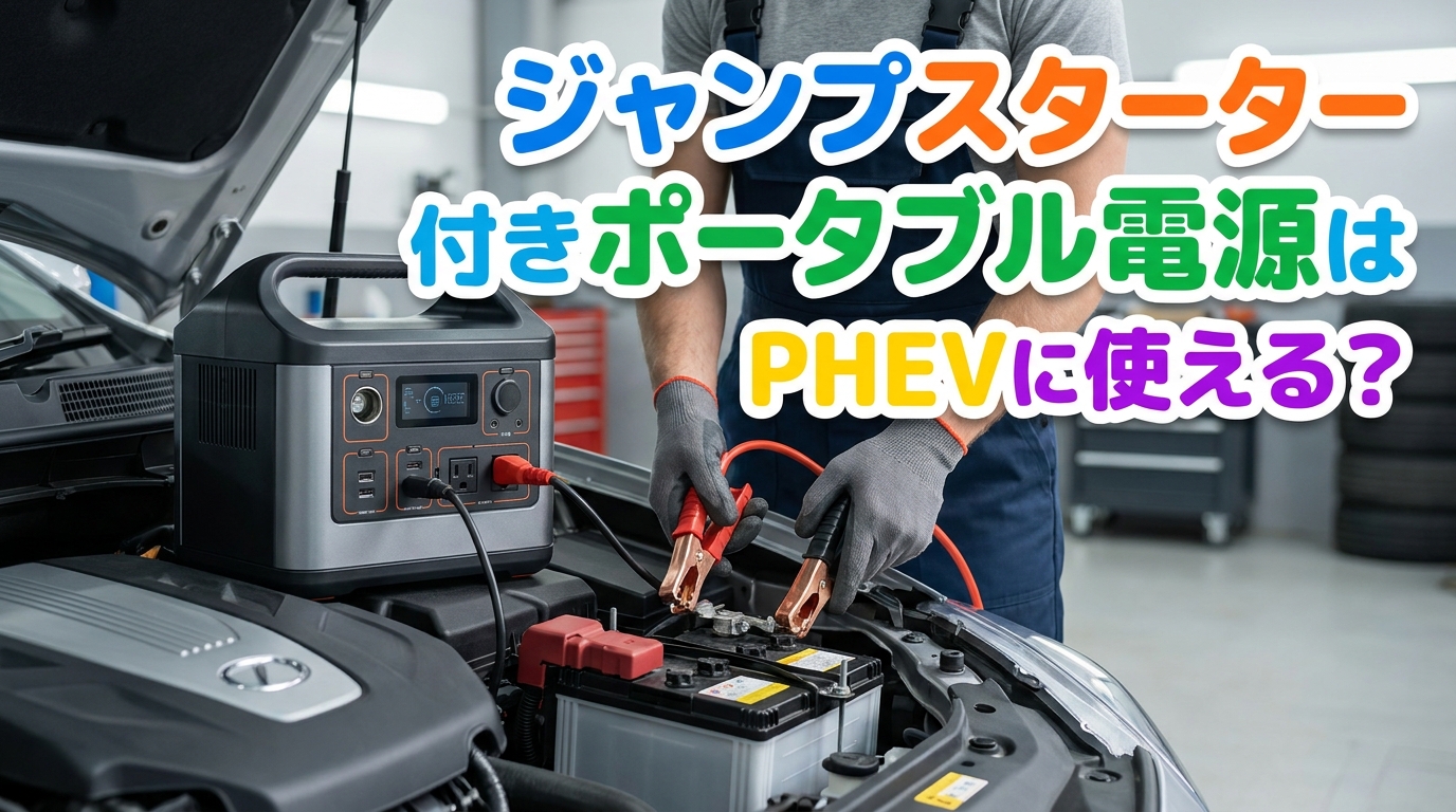 ジャンプスターター付きポータブル電源はPHEVに使える？
