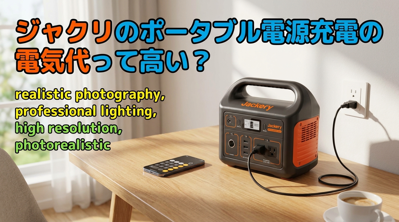 ジャクリのポータブル電源充電の電気代って高い？
