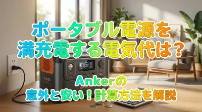 ポータブル電源を満充電する電気代は？