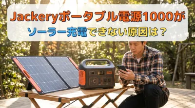 Jackeryポータブル電源1000がソーラー充電できない原因は？