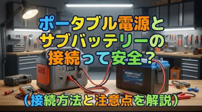 ポータブル電源とサブバッテリーの接続って安全？