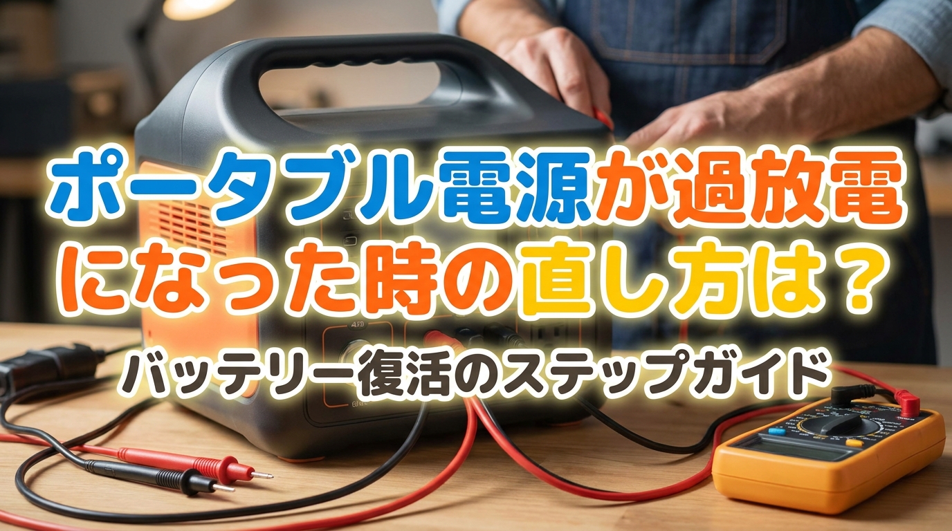 ポータブル電源が過放電になった時の直し方は?
