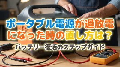 ポータブル電源が過放電になった時の直し方は？