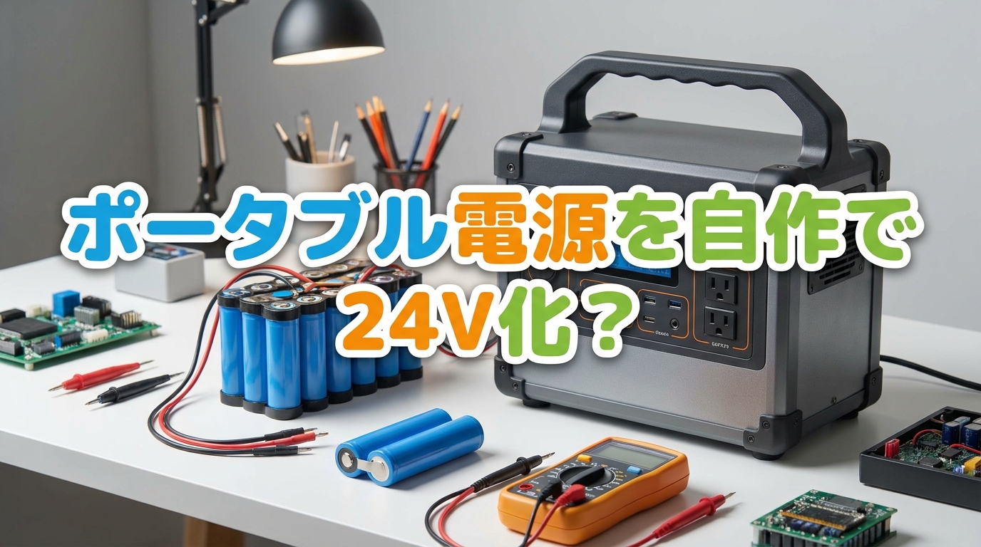 ポータブル電源を自作で24V化？